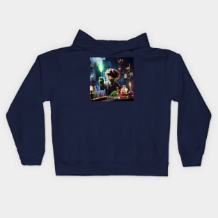 Mad scientist puppet Kids Hoodie